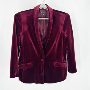 International Concepts maroon Velvet Blazer chic special occasion size 2XL